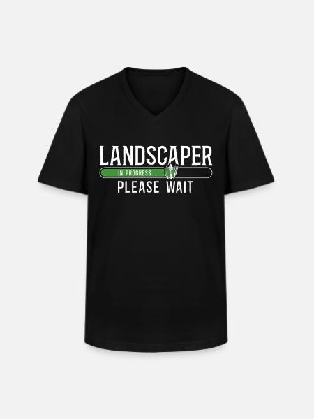 Landscaper Landscaping Landscape - Men's V-Neck T-Shirt - black