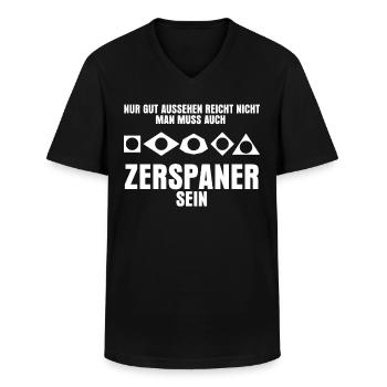 Zerspaner Zerspanungsmechaniker - Männer-T-Shirt mit V-Ausschnitt - Schwarz - Vorne - AI Model Male 178 dark (178cm)
