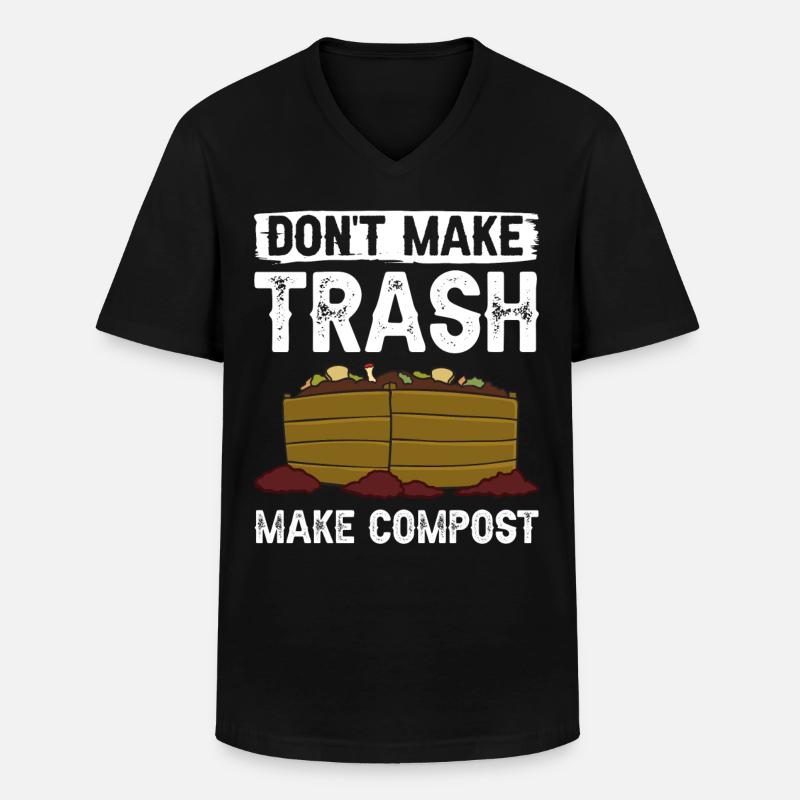 Kompostierung Kompost Wurm Abfall - Männer-T-Shirt mit V-Ausschnitt - Schwarz