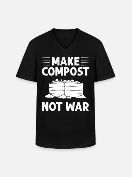 Composting Compost Worm Waste - Men's V-Neck T-Shirt - black