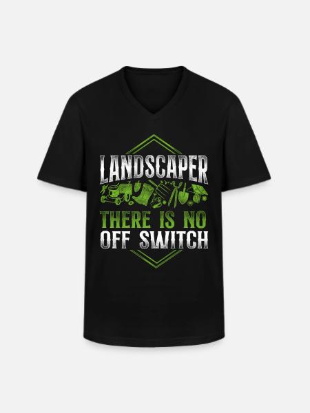 Landscaper Landscaping Landscape - Men's V-Neck T-Shirt - black