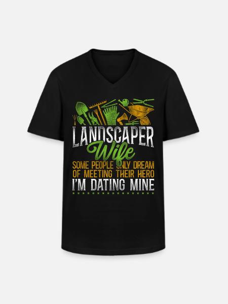 Landscaper Landscaping Landscape - Men's V-Neck T-Shirt - black