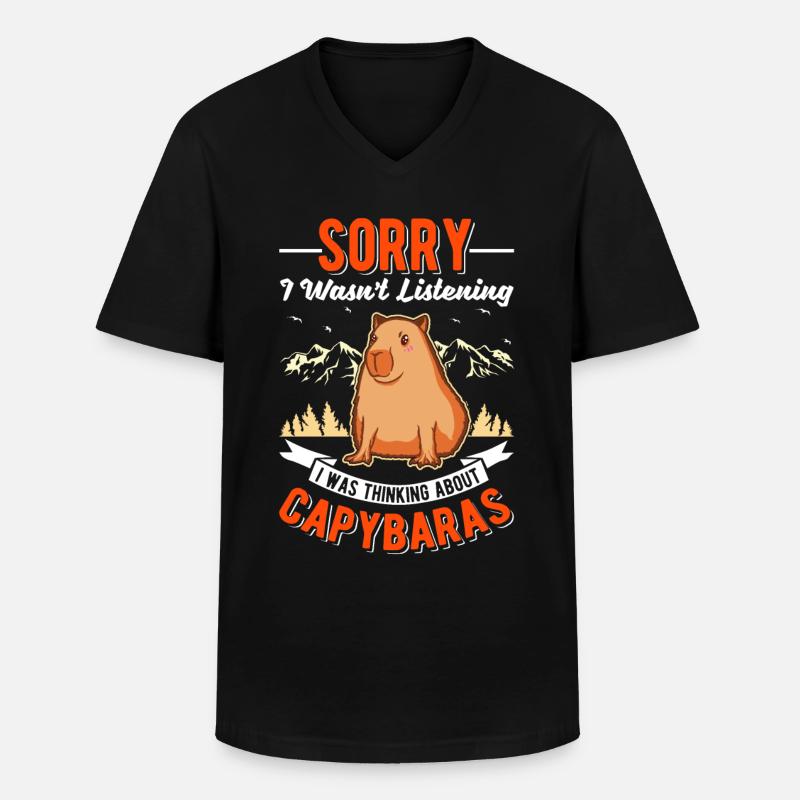 Capybara Gift Capybara Capibara - Men's V-Neck T-Shirt - black