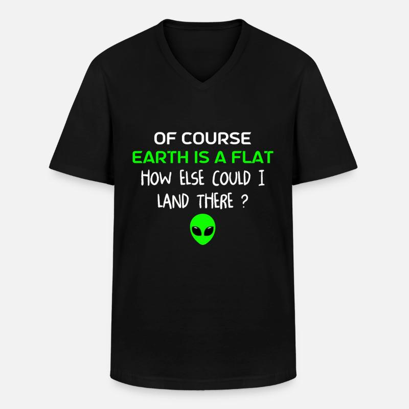 Alien - Männer-T-Shirt mit V-Ausschnitt - Schwarz