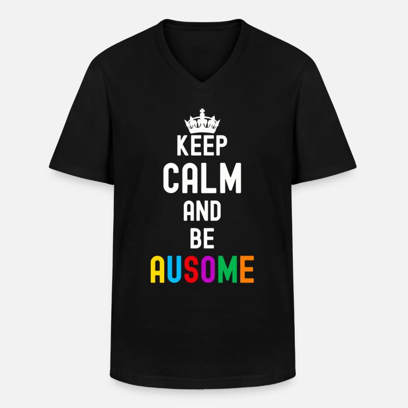 Autismus - Männer-T-Shirt mit V-Ausschnitt - Schwarz