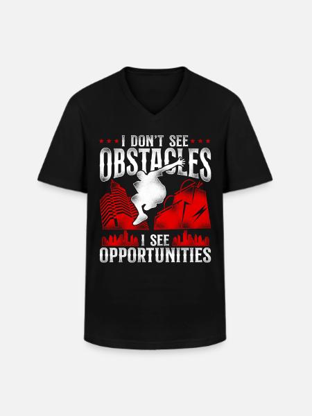 Parkour Free Running Traceur - Men's V-Neck T-Shirt - black