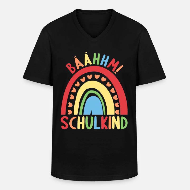 Rainbow Schulanfang 2022 Schulkind 2022 - Männer-T-Shirt mit V-Ausschnitt - Schwarz