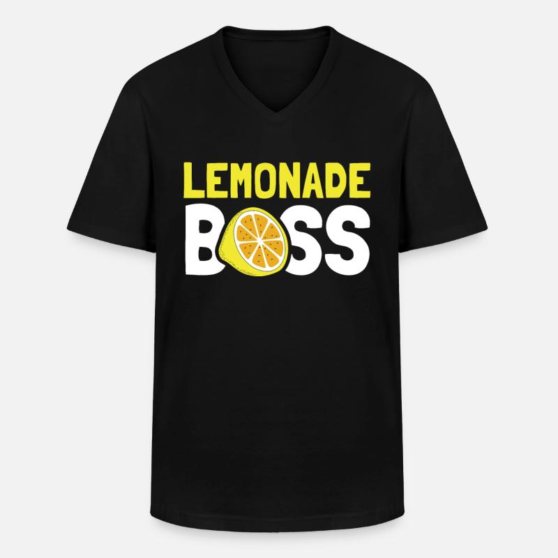 Lemonade Boss Juice Stand - Männer-T-Shirt mit V-Ausschnitt - Schwarz