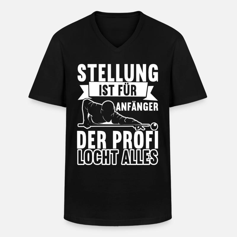 Pool Billard - Männer-T-Shirt mit V-Ausschnitt - Schwarz