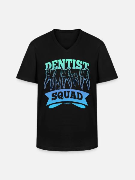 Dentist Squad Caries Mouth Dentist - Men's V-Neck T-Shirt - black