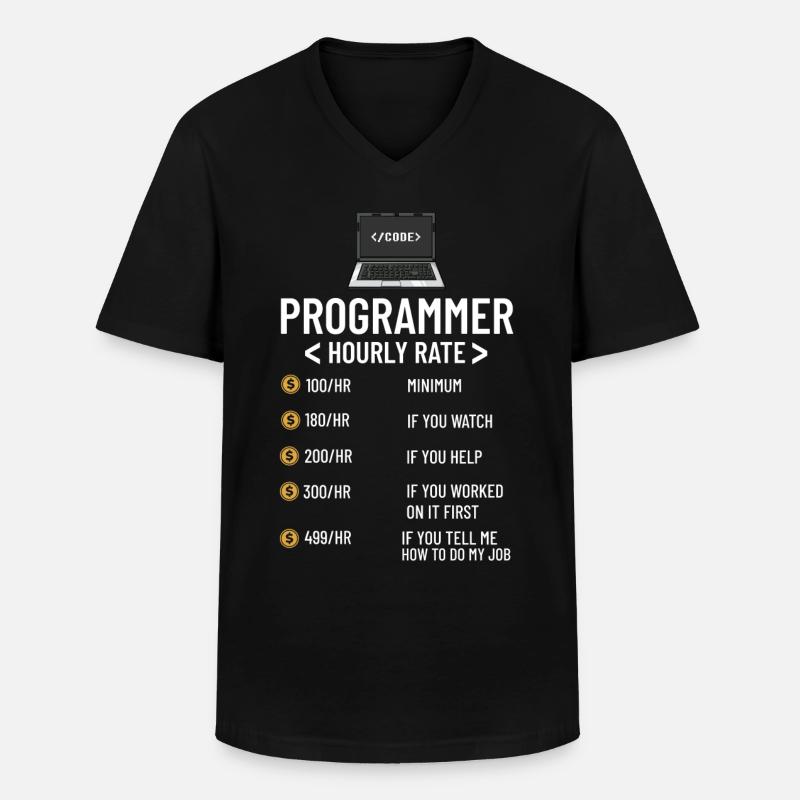 Programmierer Programmieren Computerentwickler Pc - Männer-T-Shirt mit V-Ausschnitt - Schwarz
