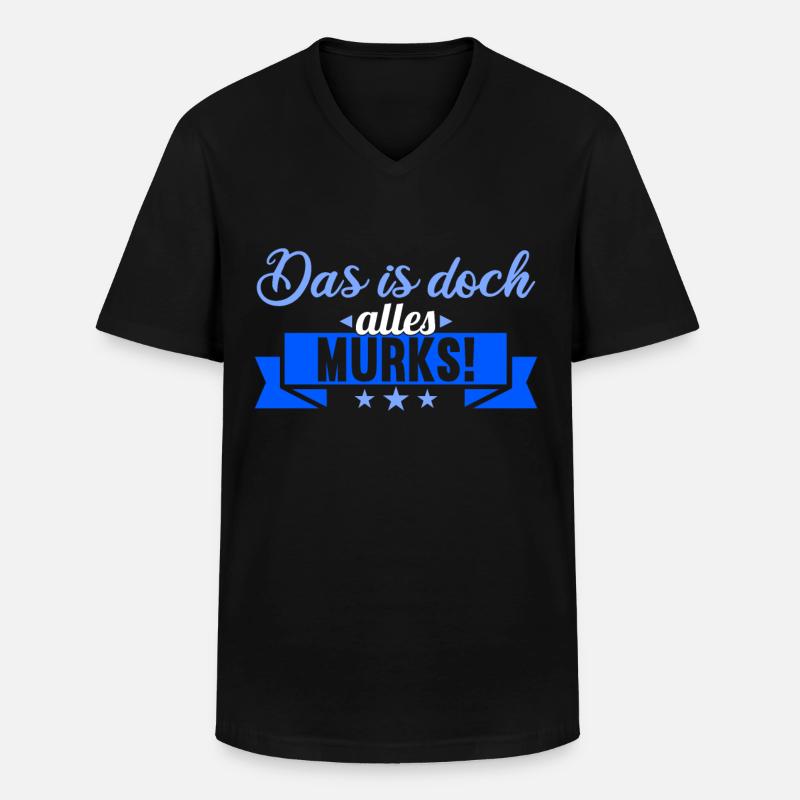 Sächsischer Dialekt Sachsen Sächsische Sprüche - Männer-T-Shirt mit V-Ausschnitt - Schwarz