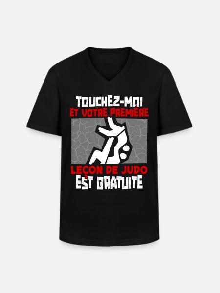Judo Humour - T-shirt col V Homme - noir