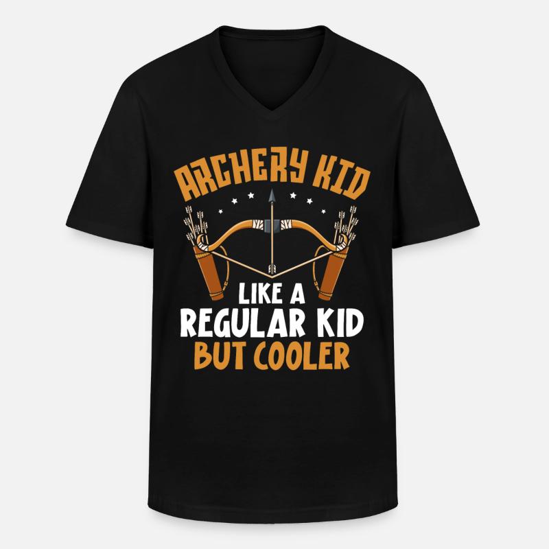Archery Bow Archer Archery Kid - Männer-T-Shirt mit V-Ausschnitt - Schwarz