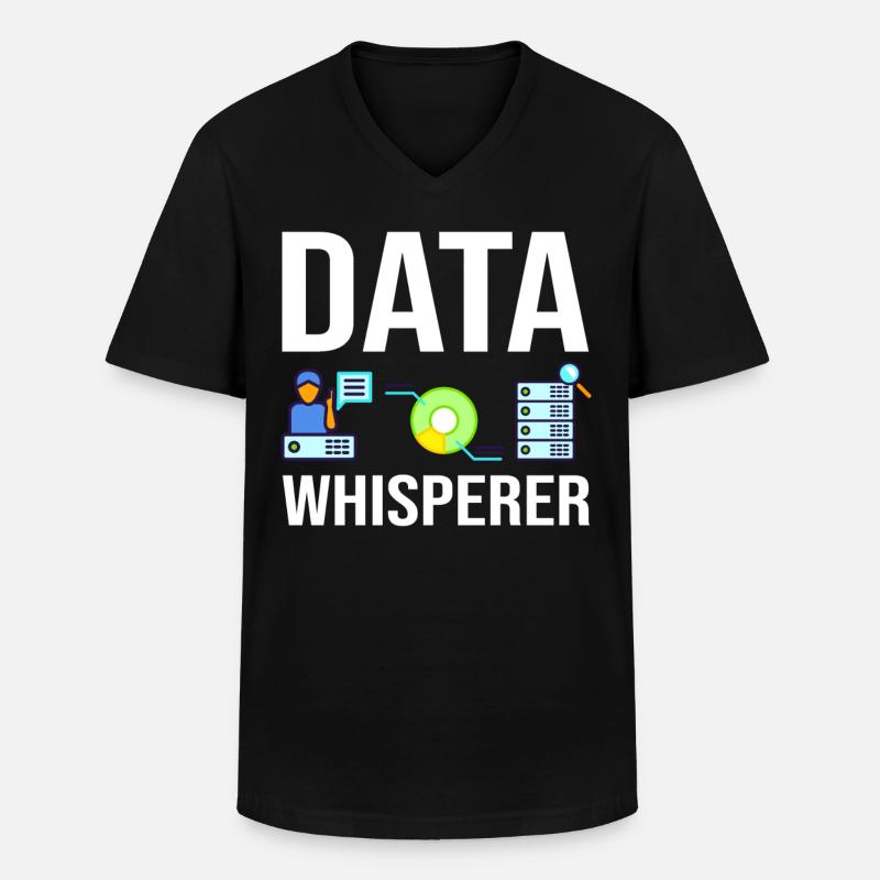 Data Scientist Data Science Science - T-shirt col V Homme - noir
