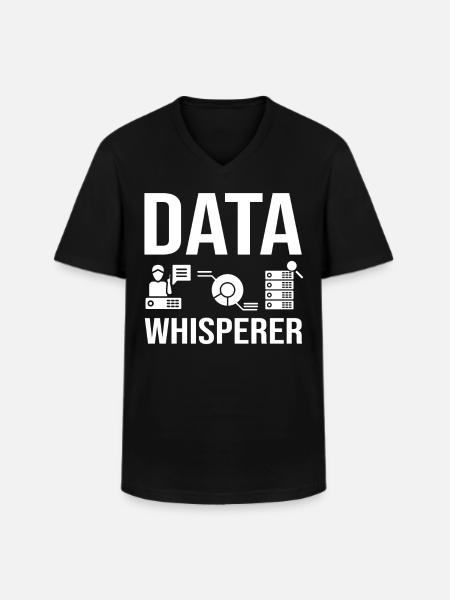 Data Scientist Data Science Science - T-shirt col V Homme - noir