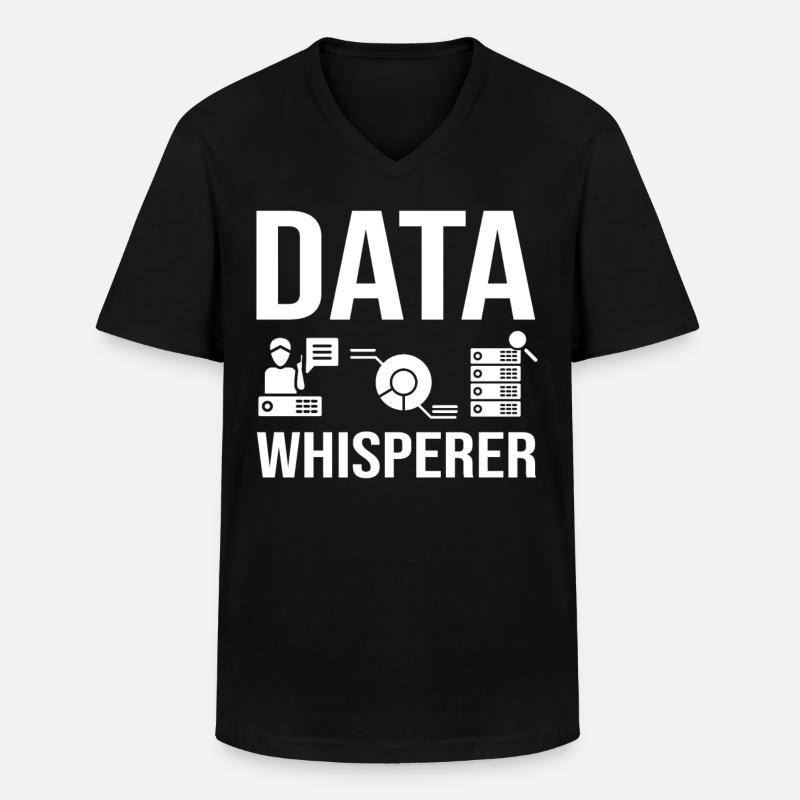 Datenwissenschaftler Data Science Wissenschaft - Männer-T-Shirt mit V-Ausschnitt - Schwarz