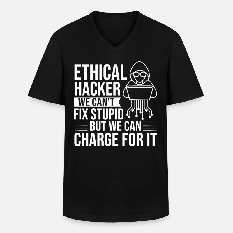 Ethical Hacker Sicherheit Computer Hacking - Männer-T-Shirt mit V-Ausschnitt - Schwarz