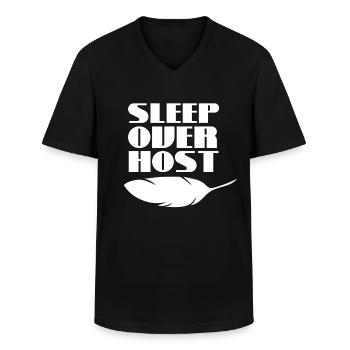 Übernachtungs Gastgeber Übernachten Übernachtung - Männer-T-Shirt mit V-Ausschnitt - Schwarz - Vorne - AI Model Male 178 dark (178cm)