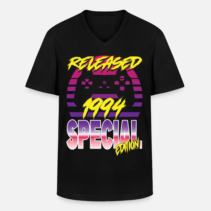 Released 1994 Special Edition - Männer-T-Shirt mit V-Ausschnitt - Schwarz