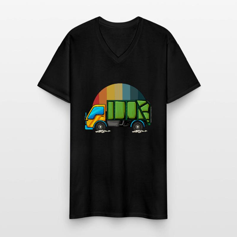 Müllmann Geschenk Müll Müllabfuhr Abfall Beruf Männer-T-Shirt mit V-Ausschnitt