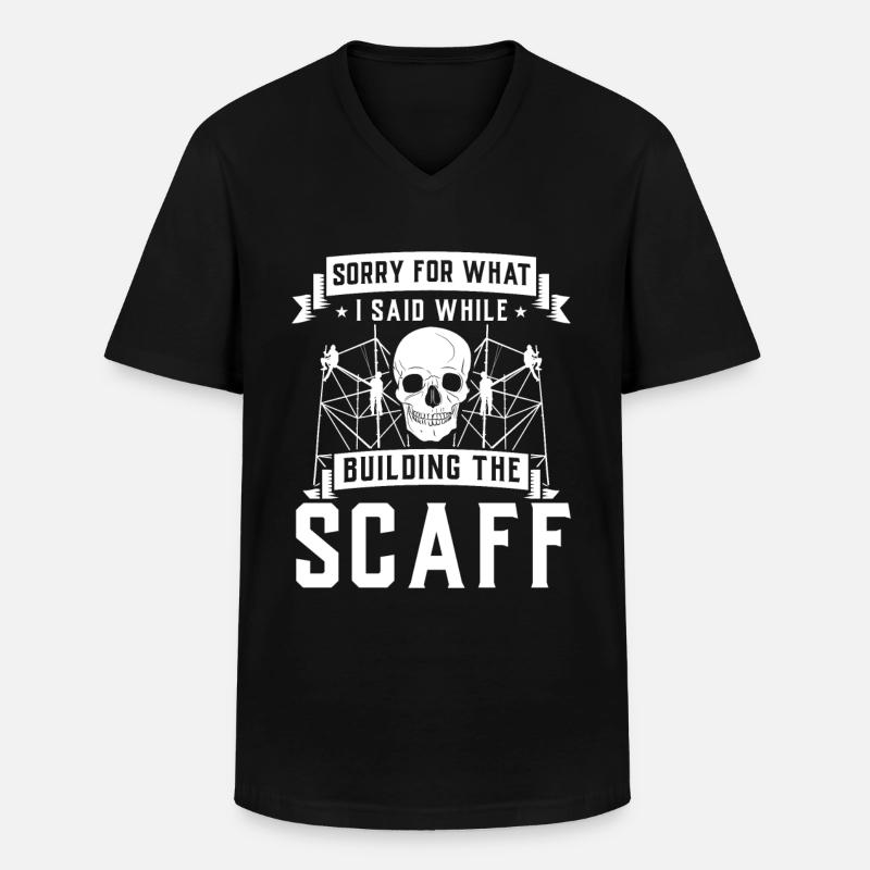 Constructeurs d’échafaudages - T-shirt col V Homme - noir
