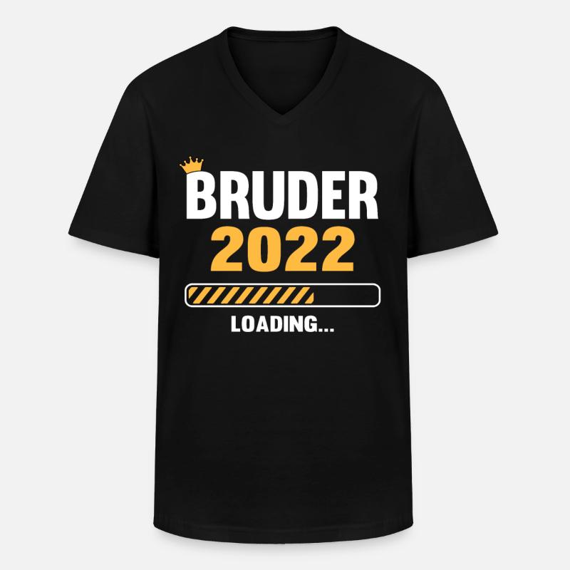 Bruder 2022 Loading - Männer-T-Shirt mit V-Ausschnitt - Schwarz