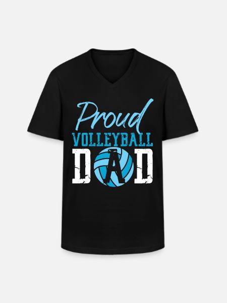 Volleyball Player Team Dad Father - Men's V-Neck T-Shirt - black