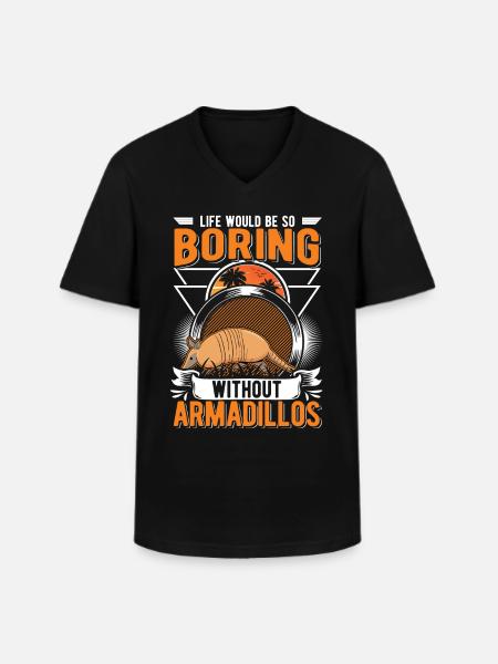 Armadillo Gift Armadillo - Men's V-Neck T-Shirt - black