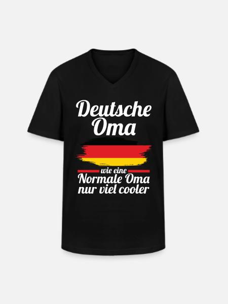 Deutsche Deutsche Oma Deutschland - Männer-T-Shirt mit V-Ausschnitt - Schwarz