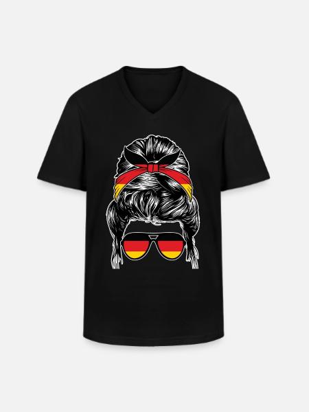 German German Germany - Men's V-Neck T-Shirt - black