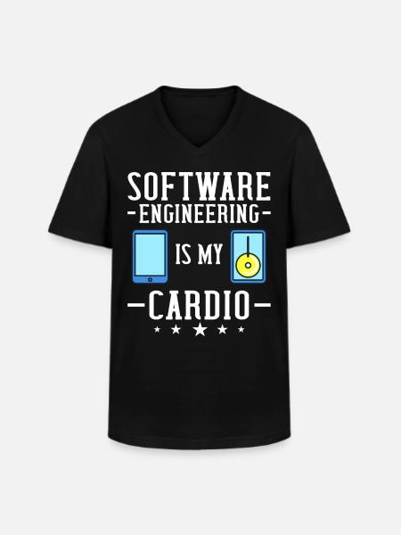 Software Engineering Software Engineering Engineer - Men's V-Neck T-Shirt - black