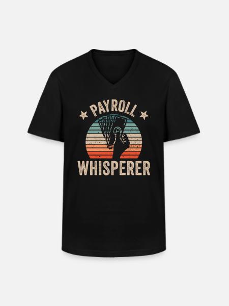 Susurrador de salarios RRHH RRHH Recursos Humanos - Camiseta con cuello de pico hombre - negro