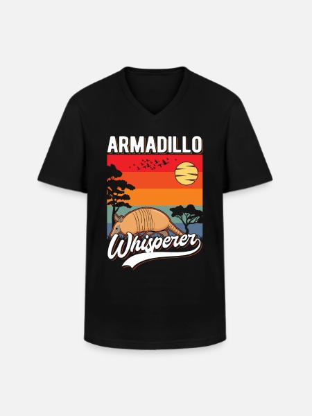 Gürteltier Flüsterer Armadillo Whisperer - Men's V-Neck T-Shirt - black