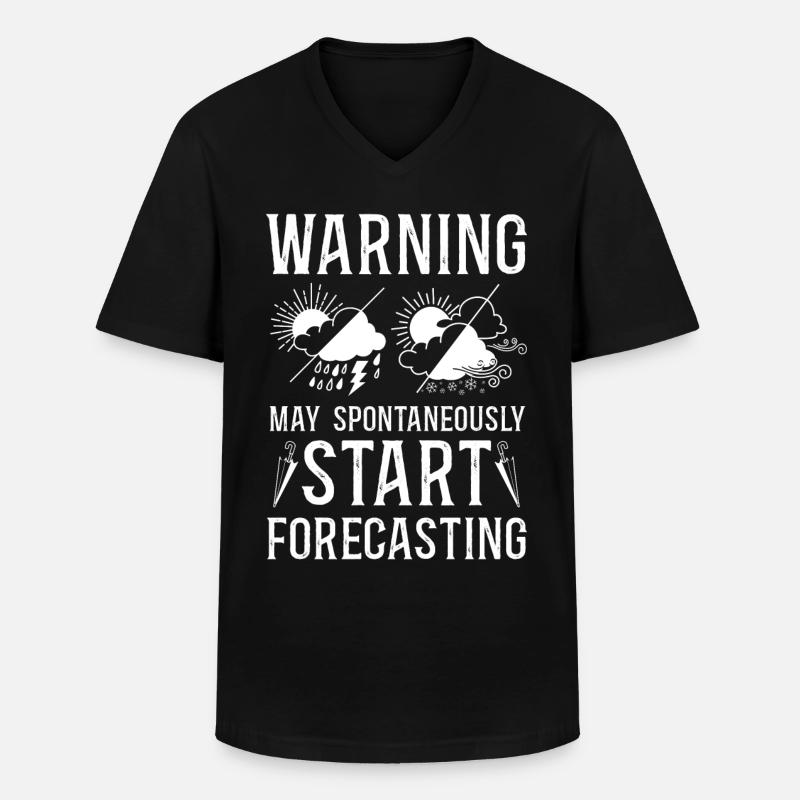 Meteorologist Weather Forecast - Männer-T-Shirt mit V-Ausschnitt - Schwarz