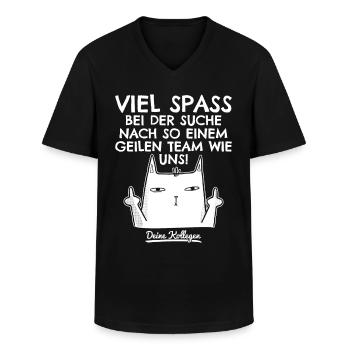 Jobwechsel Neuer Job Abschied Abschiedsgeschenk - Männer-T-Shirt mit V-Ausschnitt - Schwarz - Vorne - AI Model Male 178 dark (178cm)