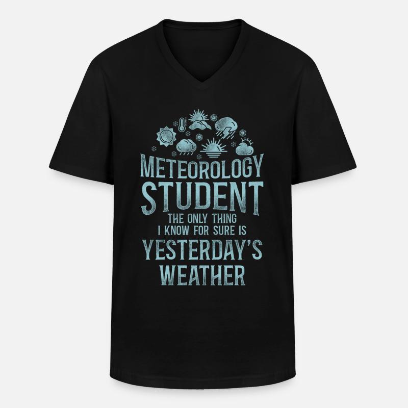Meteorologist Weather Forecast - Männer-T-Shirt mit V-Ausschnitt - Schwarz