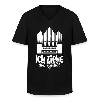 Orgel Register Orgelmusik Orgelspieler Orgeln - Männer-T-Shirt mit V-Ausschnitt - Schwarz - Vorne - AI Model Male 178 dark (178cm)