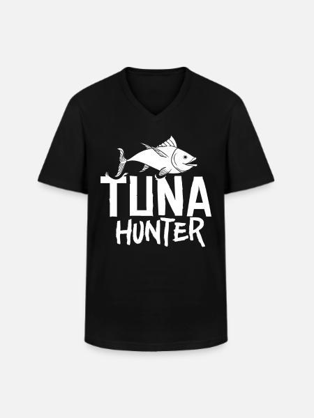 Atún rojo Pescador de atún rojo Griego - Camiseta con cuello de pico hombre - negro