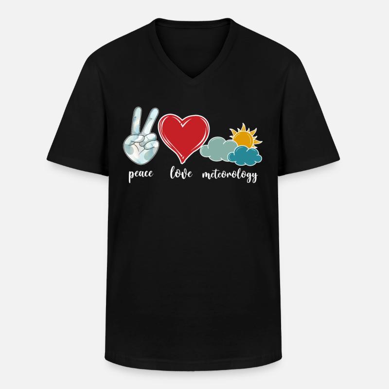 Meteorologist Weather Forecast - Männer-T-Shirt mit V-Ausschnitt - Schwarz
