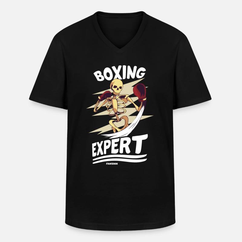 Boxing Expert - Männer-T-Shirt mit V-Ausschnitt - Schwarz