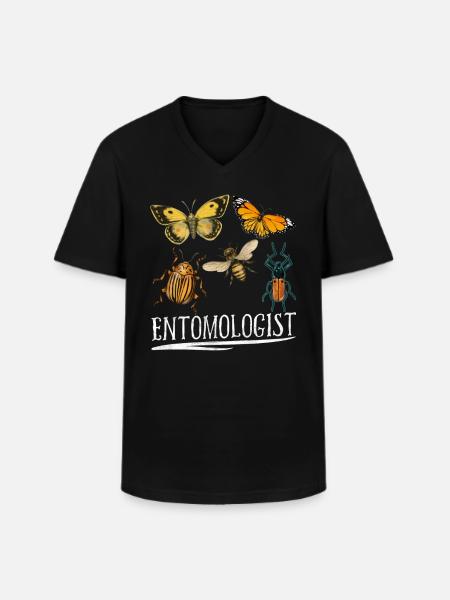 Entomologist Entomology Insects Profession Team - Men's V-Neck T-Shirt - black