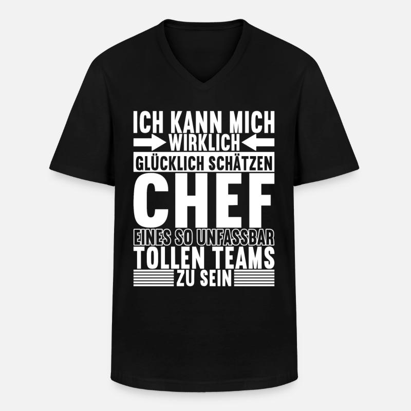 Abteilungsleiter Chef - Männer-T-Shirt mit V-Ausschnitt - Schwarz