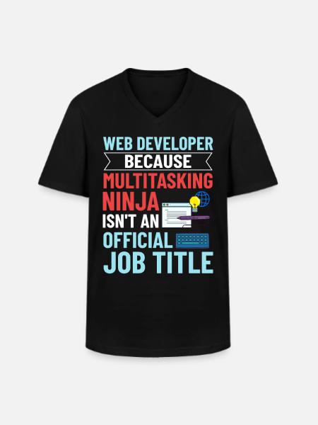 Web Entwicklung Webentwickler Entwickler Manager - Männer-T-Shirt mit V-Ausschnitt - Schwarz