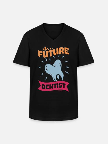 Future Dentist Dentist Caries Mouth - Men's V-Neck T-Shirt - black