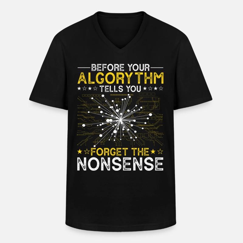 Artificial Intelligence Algorithm Programmer - Männer-T-Shirt mit V-Ausschnitt - Schwarz