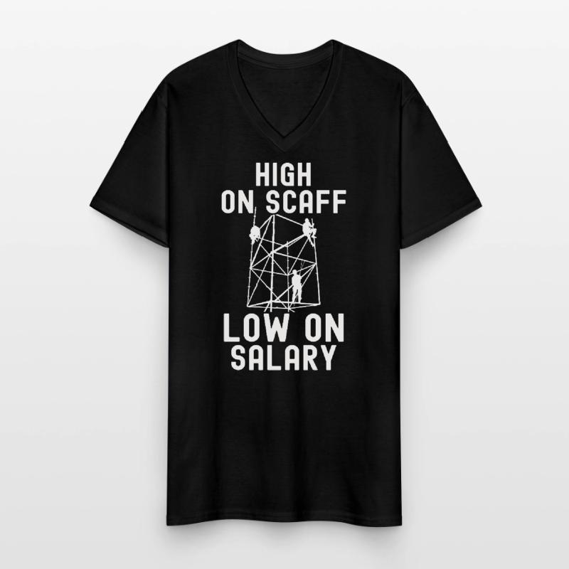 Constructeurs d’échafaudages T-shirt col V Homme