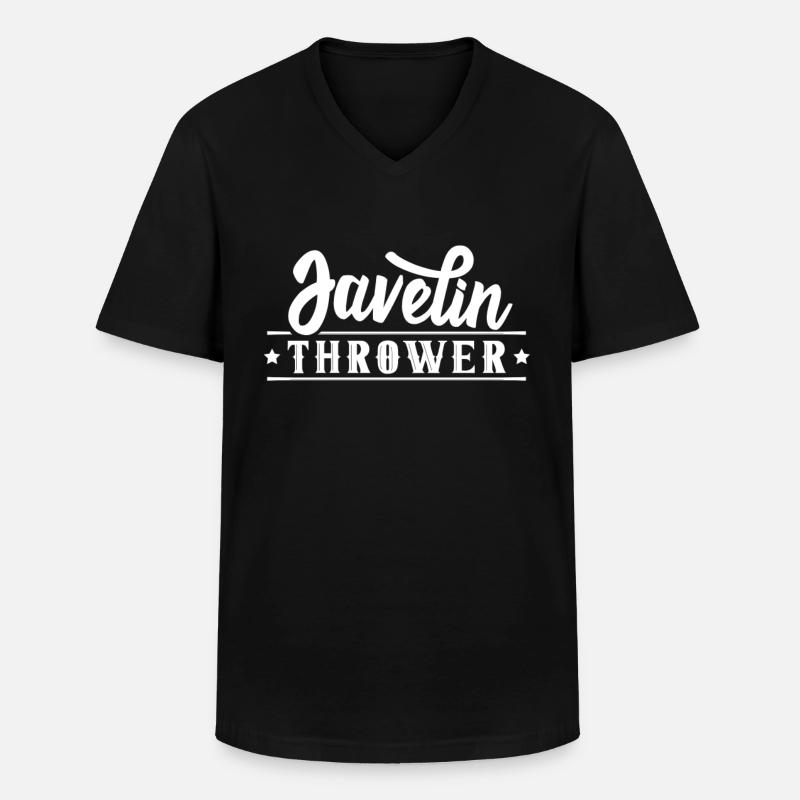 Speerwerfer Speerwurf Speer Speerwerfen - Männer-T-Shirt mit V-Ausschnitt - Schwarz