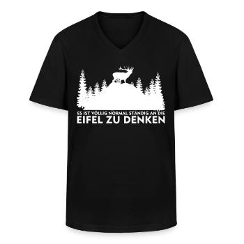 Eifel Eifeler Wandern Berge Eifler - Männer-T-Shirt mit V-Ausschnitt - Schwarz - Vorne - AI Model Male 178 dark (178cm)