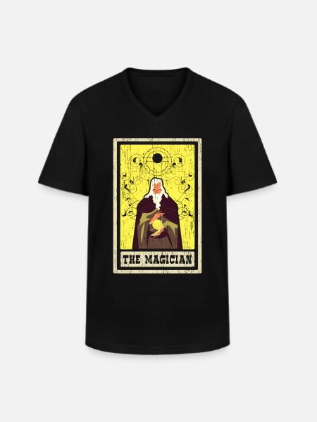The Magician Tarot Card Shaman Divination - Men's V-Neck T-Shirt - black
